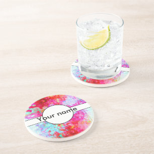 Porta-copos Textura vermelha rosa