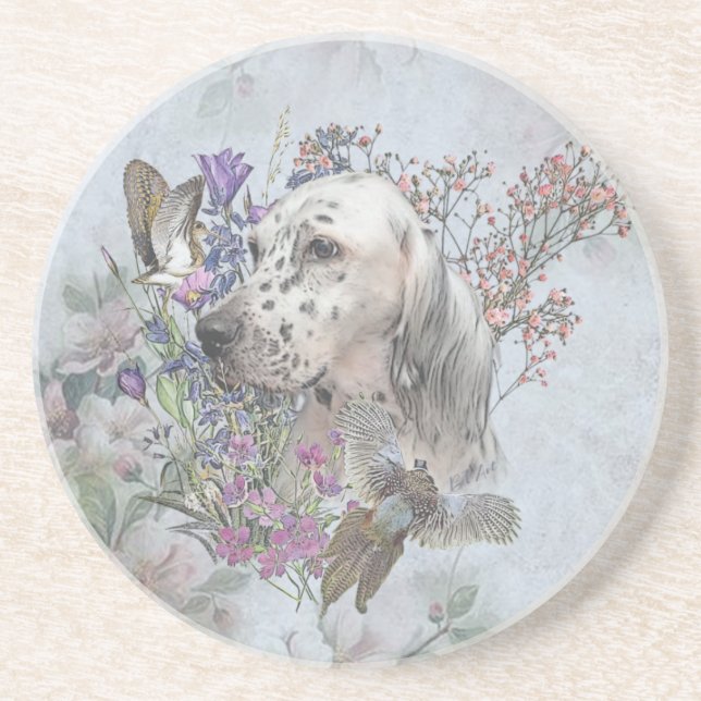 Porta-copos The English Setter Portrait , art (Frente)