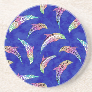 Porta-copos Tie Dye Marine Animal Dolphins Marlins