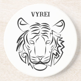 Porta-copos Tigre Tribal Negro e Branco