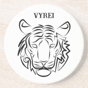 Porta-copos Tigre Tribal Negro e Branco