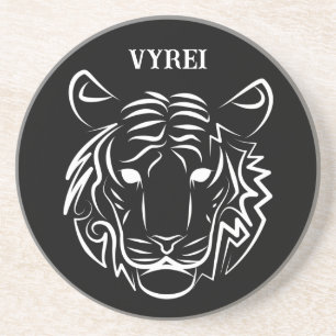 Porta-copos Tigre Tribal Preto e Branco