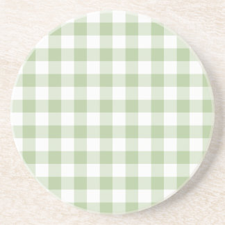 Porta-copos Tiny Sage and White Gingham