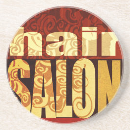 Porta-copos Tipo tons   da tipografia do cabeleireiro da