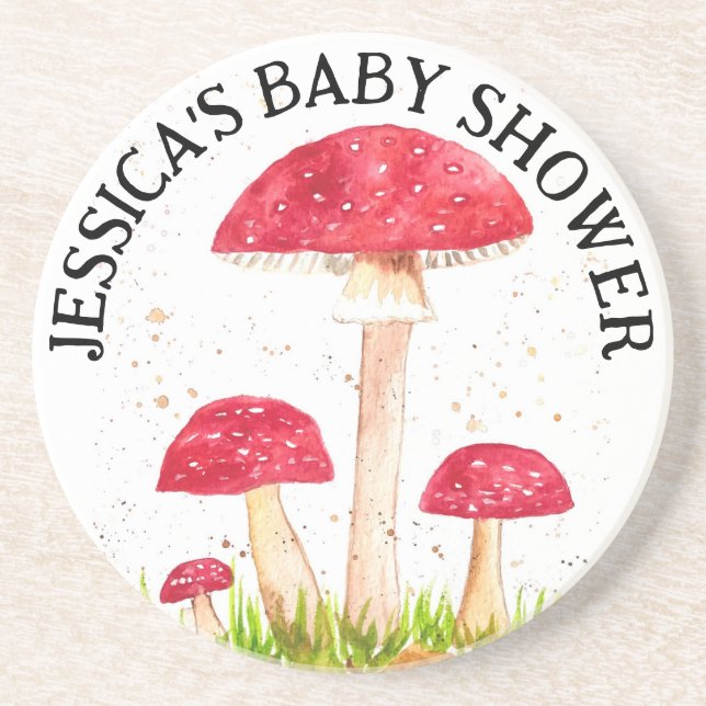 Porta-copos Toadool Mushroom Floresta aquarela Vermelha Nature (Frente)