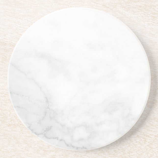 Porta-copos Toalha de mármore branco simples moderna rústica (Frente)