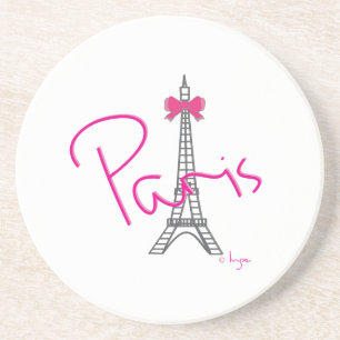 Porta-copos Torre Eiffel de Paris com arco rosa