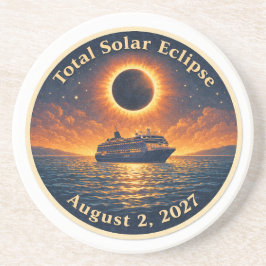 Porta-copos Total Solar Eclipse August 2 2027 cruise ship 