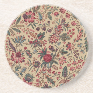Porta-copos Trabalho de Agulha Antigo Floral Vintage para Móve