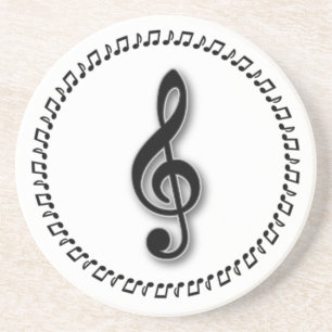 Porta-copos Treble Clef Music Note Design