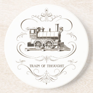 Porta-copos Trem do vintage de pensamento