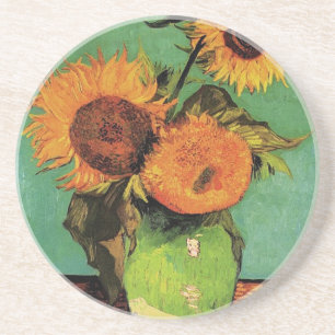 Porta-copos Três girassóis num Vase Vincent van Gogh