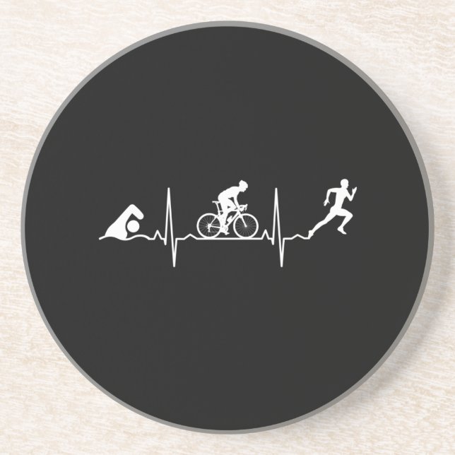 Porta-copos Triathlon - Triathlon Heartbeat (Frente)