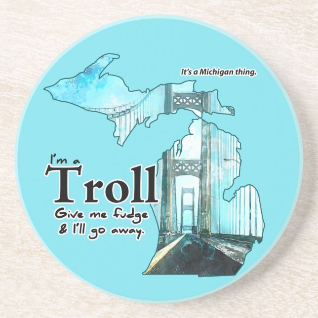 Porta copos Troll Michigan (Frente)