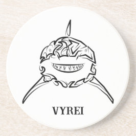 Porta-copos Tubarão-branco-Excelente-tribal preto e branco