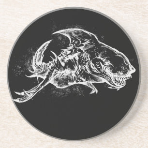Porta-copos Tubarão mau em branco