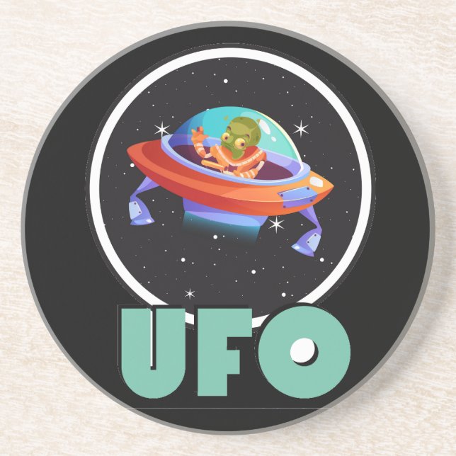 Porta-copos ufo no espaço (Frente)