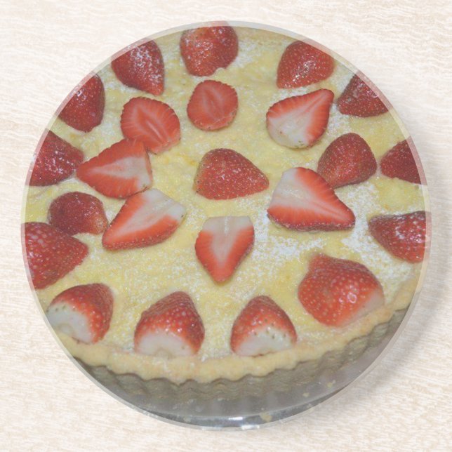 Porta-copos Um bolo de morango (Frente)