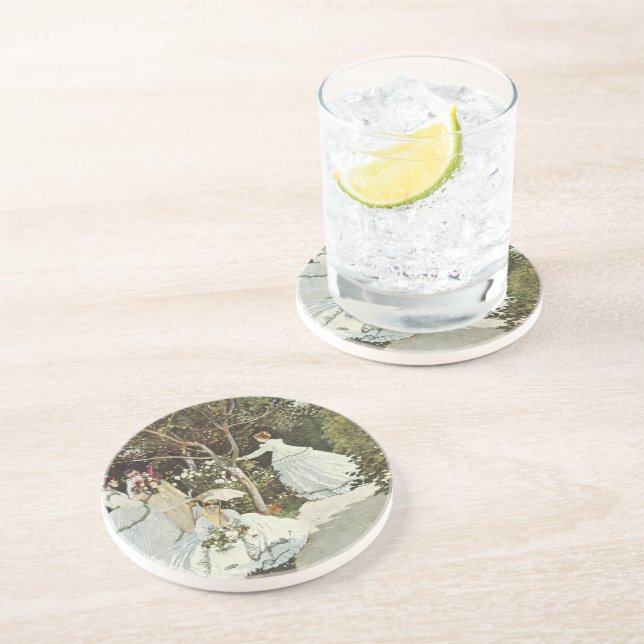 Porta-copos Um moinho de vento em Zaandam Claude Monet (Lateral)