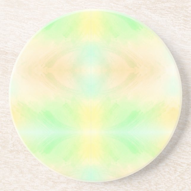 Porta-copos Um prato circular com um gradiente pastel suave (Frente)