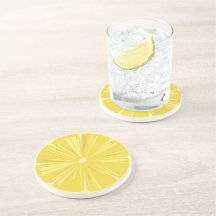 Uma fatia de limão amarelo