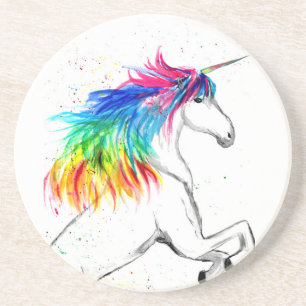 Porta-copos Unicorn Watercolor Fantasy Magic Sweet Colorful