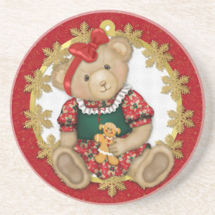 Porta-copos Urso de Natal - Rapariga