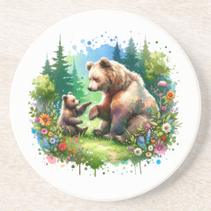 Porta-copos Urso e Cubo de Aquarela Cócitos