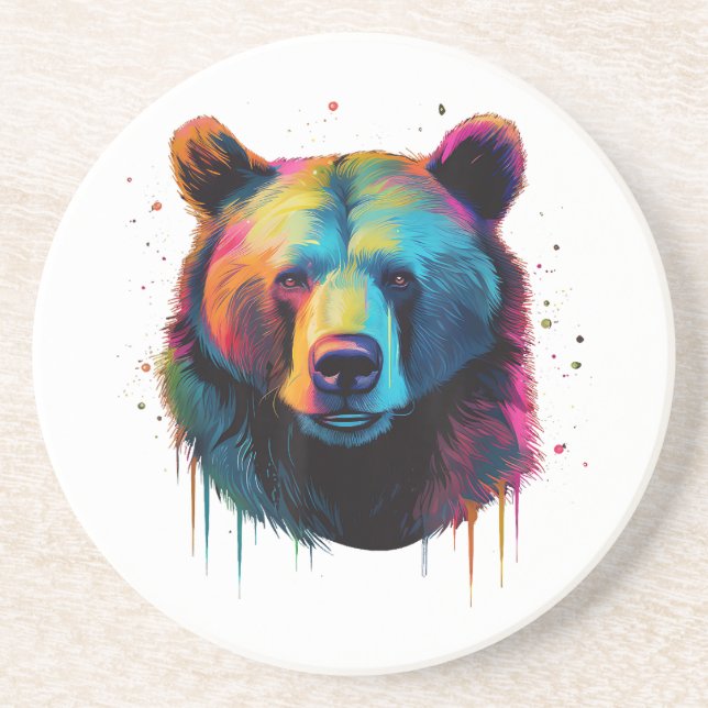 Porta-copos Urso Grizzly Aproxima Urso Cinza Grande Pop (Frente)