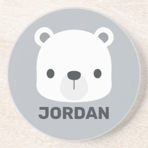 Porta-copos Urso Polar Bonito com Nome Personalizado