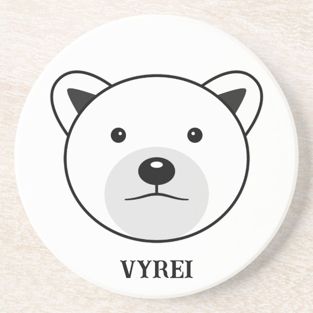 Porta-copos Urso Polar de Cartoon Bonito (Frente)