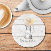 Utensílios de Cozinha com Monograma Rústico Elegan