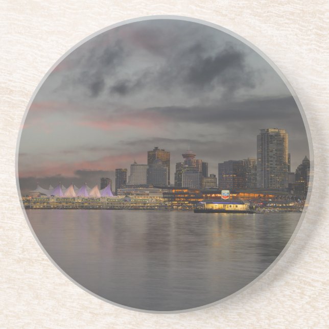 Porta-copos Vancouver Skyline Ao Sunset (Frente)