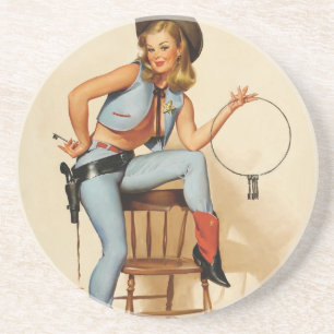 Porta-copos Vaqueira Pin-up Girl