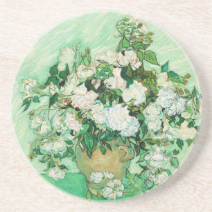 Porta-copos Vaso com Rosas Cor-de-Rosa, Vincent Van Gogh