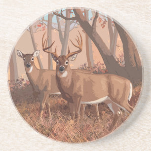 Porta-copos Veado De Whitetail Na Floresta - Natureza Do Estil