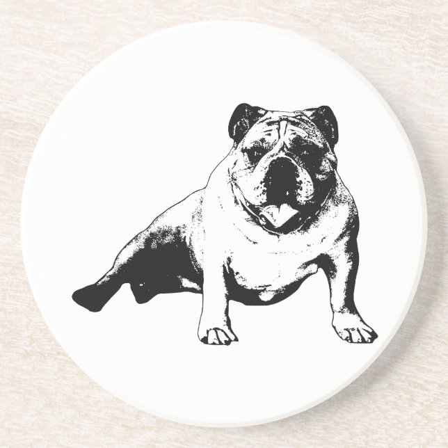 Porta-copos Vector Bulldog Design (Frente)