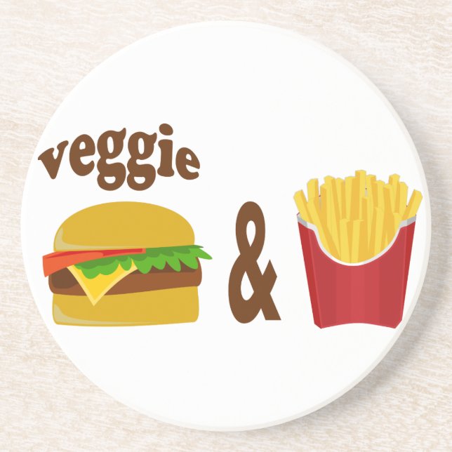 Porta-copos Veggie Burger e Fries (Frente)