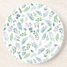 Verde Botânico Moderno de Aquarela Eucalyptus