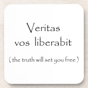 Porta copos Veritas vos liberabit-cork