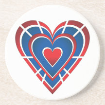 Vermelho Branco e Coração Azul