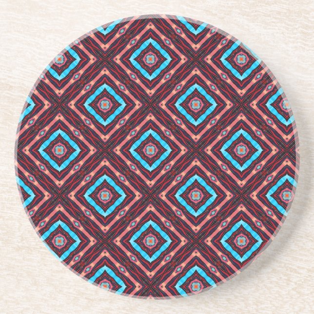 Porta-copos Vermelho Com Diamante Azul (Frente)