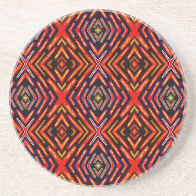Porta-copos Vermelho Laranja Preto Fogo  (Frente)