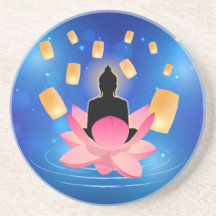 Vesak Day Buddha sobre Lotus Lantern Vaisakha