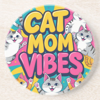 Porta-copos Vibrações de Mãe de Gato Groovy