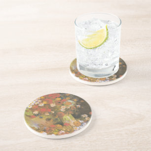 Porta-copos Vida Morta Floral de Van Gogh Papoulas Vermelhas &
