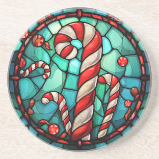 Porta-copos Vidro De Candy Cane De Natal