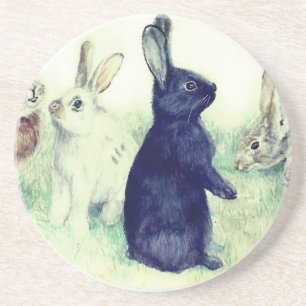 Porta-copos Vintage bunnies, felz pascoa