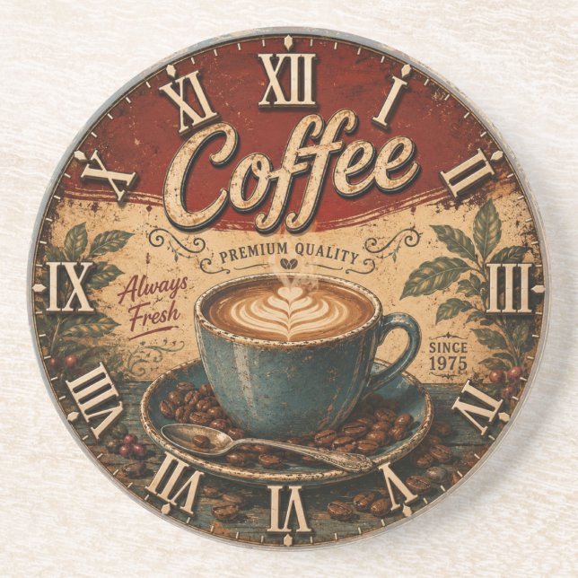 Porta-copos Vintage Coffee  (Frente)