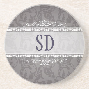 Porta-copos Vintage Damask Elegant Impressão